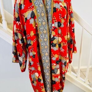 Silk Kimono Made in Japan Vintage Sz L